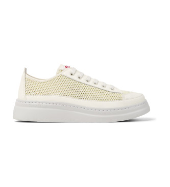 Camper para mujer. K201625-011 Zapatillas de piel Runner Up blanco (37), 3 a 5cm, Cordones, Casual, Sostenible