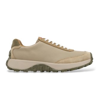 Camper - Zapatillas de piel Drift Trail beige y marrón