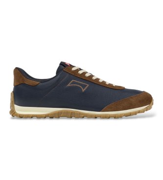 Camper - Zapatillas de piel Drift Walk azul y marrón