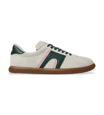 Camper para mujer. K201608-018 Zapatillas de Piel Pelotas Soller blanco (40), Plano, Cordones, Casual