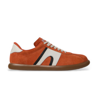 Camper para mujer. K201608-020 Zapatillas de Piel Pelotas Soller naranja (41), Plano, Cordones, Casual