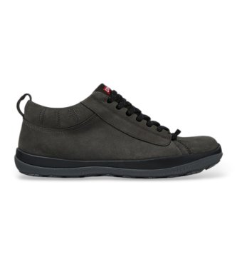 Camper Uomo Grigio, Naturale Per K300285-049 Sneaker In Pelle Peu Pista Gm Gore-Tex Grigio Scuro (42), Basso, Nubuck, Stringhe, Casual