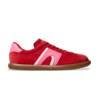 Camper para mujer. K201608-029 Zapatillas de Piel Pelotas Soller rojo (40), Plano, Cordones, Casual