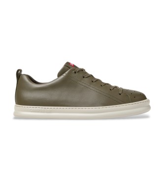 Camper para hombre. K100226-161 Zapatillas de Piel Runner Four verde (42), Plano, Cordones, Casual