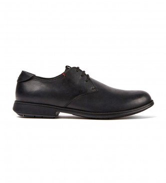 Camper para hombre. 18552-074 Zapatos de piel 1913 negro (45), Plano, Cordones, Casual