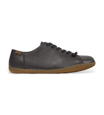 Camper para hombre. K100249-066 Zapatos de Piel Peu gris oscuro (44), Plano, Cordones, Casual