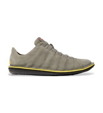 Camper para hombre. 18751-109 Zapatillas de Piel Beetle gris (43), Plano, Cordones, Casual