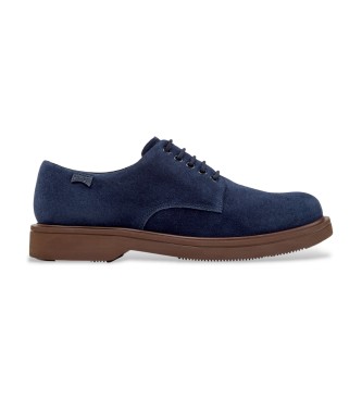 Camper para hombre. K100998-008 Zapatos de Piel Norman marino (41), Plano, Cordones, Casual, Fiesta, Clásico