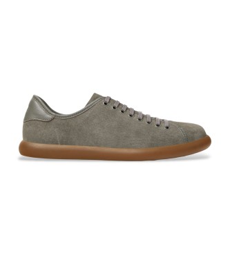 Camper para hombre. K100974-017 Zapatillas de Piel Pelotas Soller gris (39), Plano, Cordones, Casual