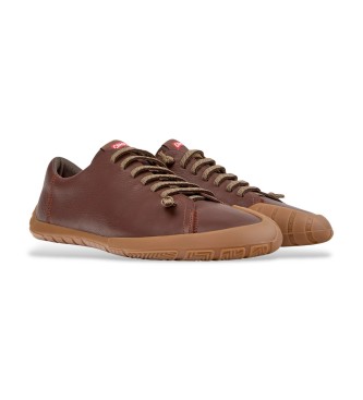 Camper para hombre. K101114-007 Zapatillas de Piel Peu Path+ marrón (40), Plano, Cordones, Casual