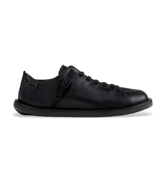 Camper para hombre. K101101-001 Zapatillas de Piel Wagon negro (44), Plano, Cordones, Casual
