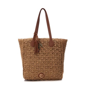 Carmela para mujer. 18610504-CAMEL Bolso 186105 marrón (OSFA), Casual, Yute