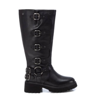 Carmela para mujer. 16192901-NEGRO Botas de piel 161929 Negro (40), Plano, Cremallera, Casual