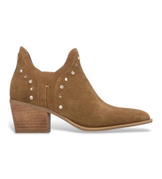 Carmela para mujer. 16314702-CAMEL Botines de Piel 163147 marrón (41), 5 a 8cm, Serraje, Ninguno, Casual