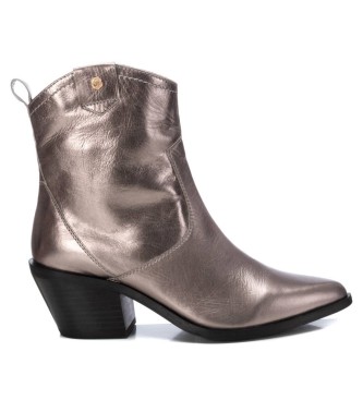 Carmela para mujer. 16177602-PLOMO Botines De Piel 161776 plateado (38), Plata, 3 a 5cm, Cremallera, Casual, Carmela outlet 2024.