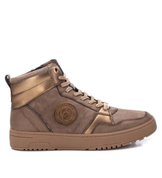 Carmela para mujer. 16180901-TAUPE Zapatillas de Piel 161809 marrón (36), Plano, Cremallera, Casual