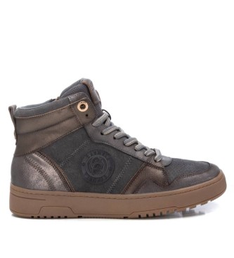 Carmela para mujer. 16180904-GRIS Zapatillas de Piel 161809 gris (40), Plano, Cremallera, Casual