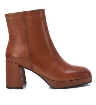 Carmela para mujer. 16184602-CAMEL Botines de Piel 161846 marrón (36), 5 a 8cm, Cremallera, Casual, Carmela outlet 2024.