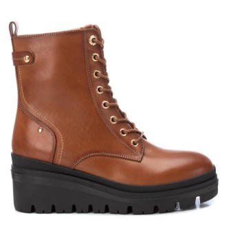 Carmela para mujer. 16201102-CAMEL Botines de piel 162011 Marrón (41), 3 a 5cm, Cordones, Cremallera, Casual, Carmela outlet 2024.