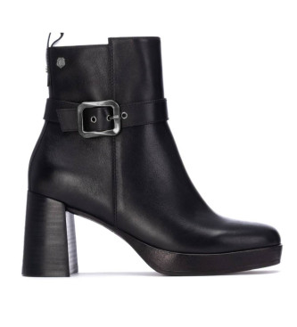 Carmela para mujer. 16253304-NEGRO Botines de piel 162533 negro (40), Plano, Cremallera, Casual