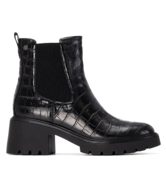 Carmela para mujer. 16256302-NEGRO Botines de piel 162563 negro (36), Plano, Ninguno, Casual