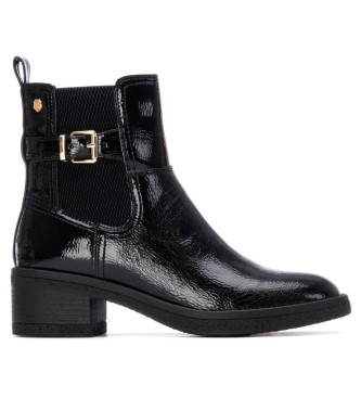 Carmela para mujer. 16257903-NEGRO Botines de piel 162579 negro (41), Plano, Cremallera, Casual