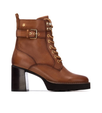 Carmela para mujer. 16268702-CAMEL Botines de Piel 162687 marrón (41), 5 a 8cm, Cremallera, Casual