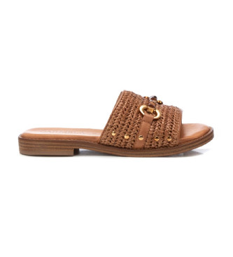 Carmela para mujer. 16236601-CAMEL Sandalias 162366 marrón (35), Plano, Ninguno, Casual