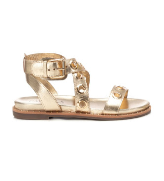 Carmela para mulher. 16238902-ORO Sandálias em pele 162389 douradas (38), Couro, Plano, Fivela, Casual