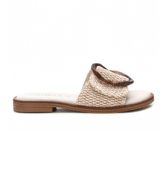 Carmela para mujer. 16241501-BEIGE Sandalias 162415 beige (41), Plano, Ninguno, Casual