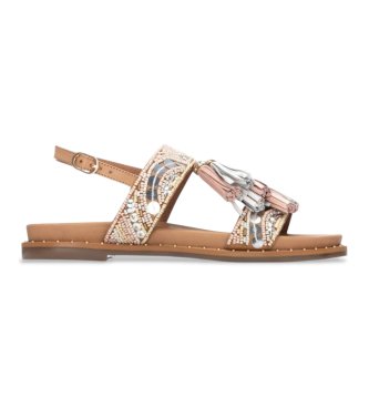 Carmela para mujer. 16319806-HIELO Sandalias 163198 marrón (41), Piel, Plano, Hebilla, Casual