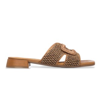 Carmela para mujer. 16327202-CAMEL Sandalias 163272 marrón (41), Tela, 1 a 3cm, Ninguno, Casual, Clásico