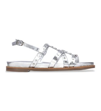 Carmela för kvinnor. 16239206-PLATA Sandaler i läder 162392 silver (38), Hud, Karta, Spänne, Casual