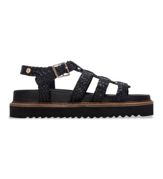Carmela för kvinnor. 16303001-NEGRO Lädersandaler 163030 svart (37), Hud, 1 till 3 cm, Spänne, Casual