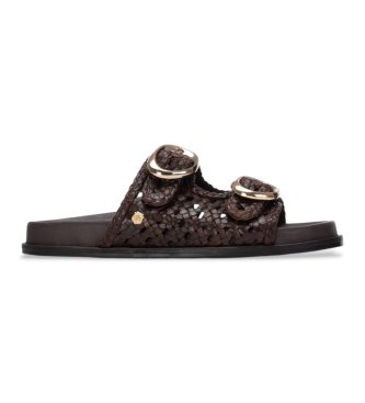 Carmela för kvinnor. 16305804-MARRON Sandaler i läder 163058 brun (36), Hud, Karta, Ingen, Casual