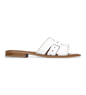 Carmela para mujer. 16306003-BLANCO Sandalias de Piel 163060 blanco (38), Plano, Ninguno, Casual
