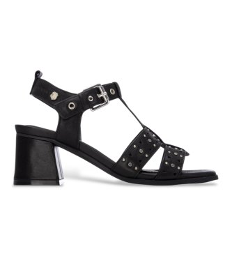 Carmela para mujer. 16325103-NEGRO Sandalias de Piel 163251 negro (36), 5 a 8cm, Hebilla, Casual, Fiesta