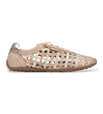 Carmela para mujer. 16325901-BEIGE Zapatillas 163259 marrón (37), Piel, Plano, Cordones, Casual