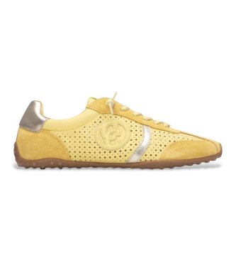 Carmela para mujer. 16310904-AMARILLO Zapatillas de Piel 163109 amarillo (39), Plano, Serraje, Cordones, Casual