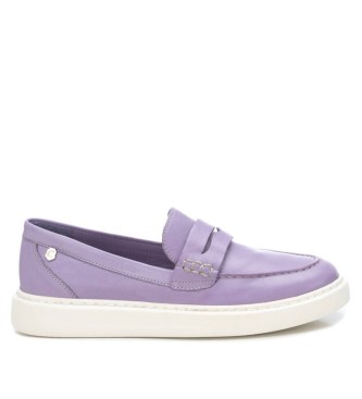 Carmela para mujer. 16064010-VIOLA Mocasines de Piel 160640 lila (40), Plano, 1 a 3cm, Hebilla, Casual, Carmela outlet 2024.