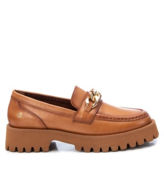 Carmela para mujer. 16097502-CAMEL Mocasines de piel 160975 camel (38), Marrón, 1 a 3cm, Ninguno, Casual, Clásico