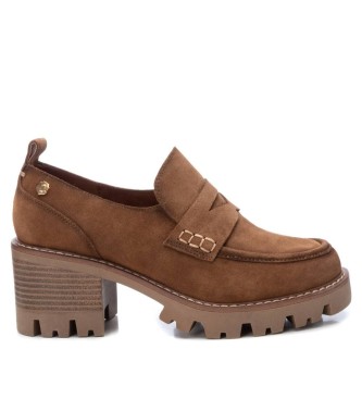 Carmela para mujer. 16110901-CAMEL Mocasines de serraje 161109 camel (38), Marrón, 5 a 8cm, Ninguno, Casual, Clásico
