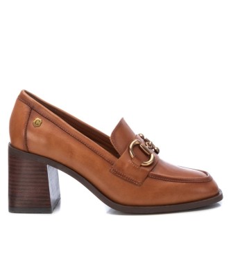 Carmela para mujer. 16112702-CAMEL Mocasines de piel 161127 (41), Marrón, 5 a 8cm, Ninguno, Casual, Clásico