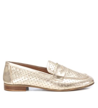 Carmela para mujer. 16155804-ORO Mocasines de Piel 161558 dorado (37), Plano, 1 a 3cm, Ninguno, Casual, Clásico, Carmela outlet 2024.