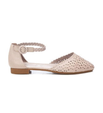 Carmela para mujer. 16158003-TAUPE Bailarinas 161580 taupe (35), Piel, Plano, Hebilla, Casual, Clásico