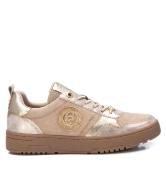 Carmela para mujer. 16180801-BEIGE Zapatillas de piel 161808 beige (40), Plano, Cordones, Casual