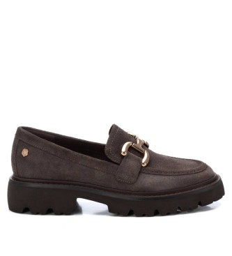 Carmela para mujer. 16195204-GRIS Mocasines de piel 161952 gris (39), Plano, Ninguno, Casual
