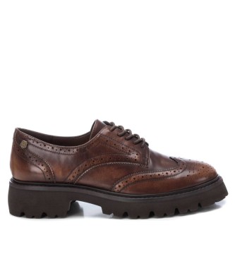 Carmela para mujer. 16195302-MARRON Mocasines de piel 161953 marrón (39), Plano, Ninguno, Casual