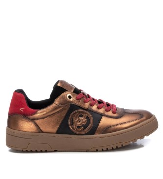 Carmela para mujer. 16195701-BRONCE Zapatillas de piel 161957 bronce (40), Plano, Cordones, Casual