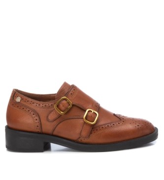 Carmela para mujer. 16196303-CAMEL Mocasines de Piel 161963 marrón (37), Plano, 1 a 3cm, Hebilla, Casual, Fiesta, Clásico, Carmela outlet 20